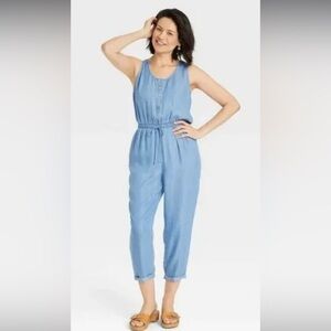 Knox rose denim jumpsuit NWT
